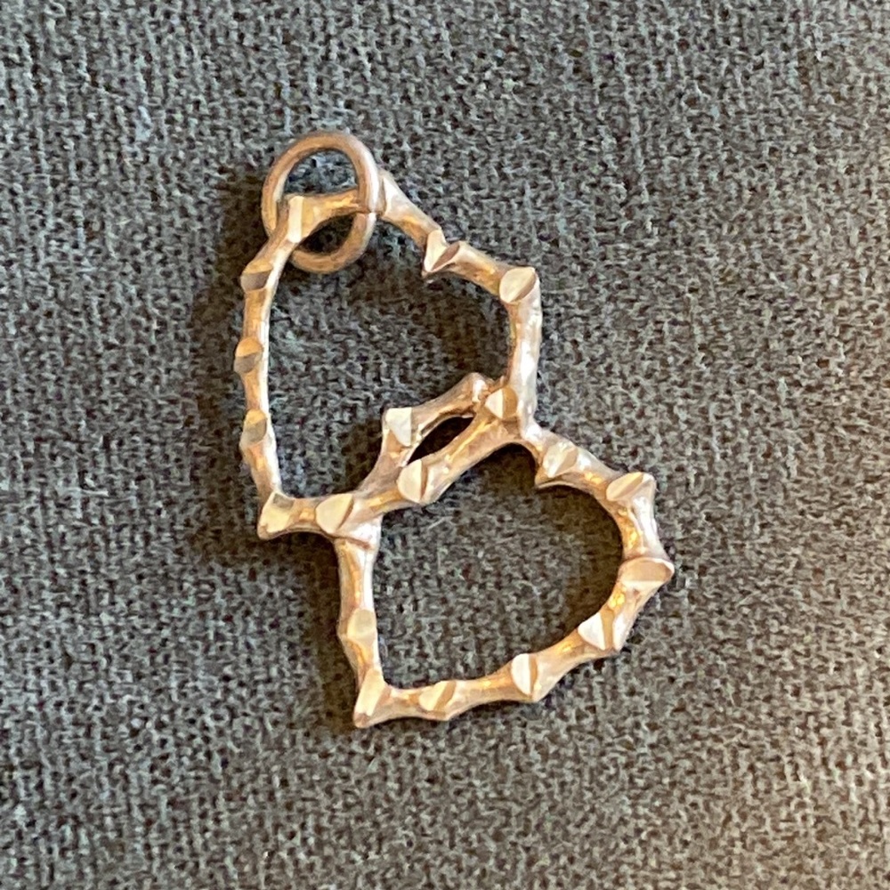 Sterling Silver Hearts Charm